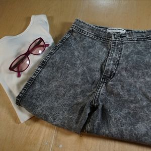 American Apparel Grey  High Waisted Jegging
